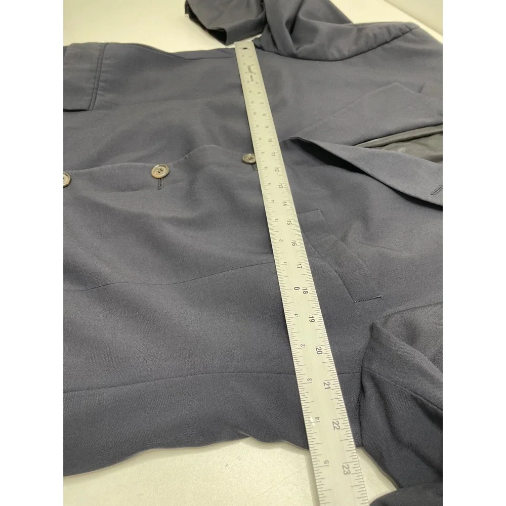 Brooks Brothers Dark Navy Blue‎ Wool Blazer Suit Jacket Mens 44S Office Formal
